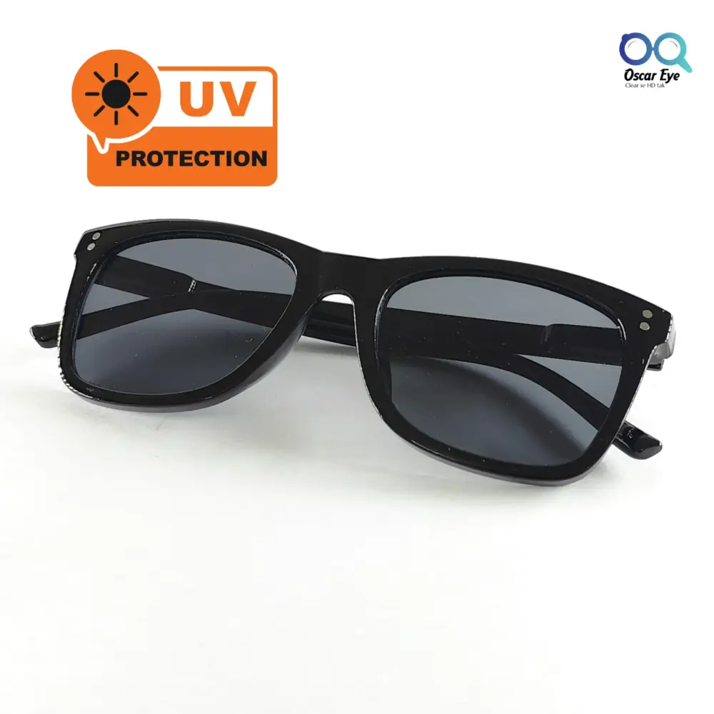 Glossy Black Wayfarer UV400 Protected Power Sunglasses |OscarEye|