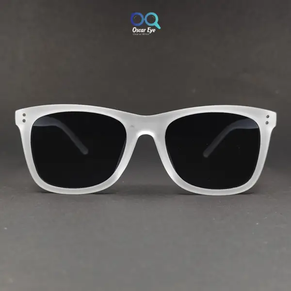 Matte White Wayfarer UV-400 Power Sunglasses |OscarEye|