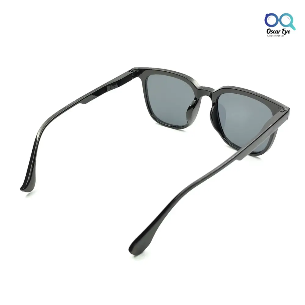 Black Retro Square UV400 Protected Power Sunglasses |OscarEye|