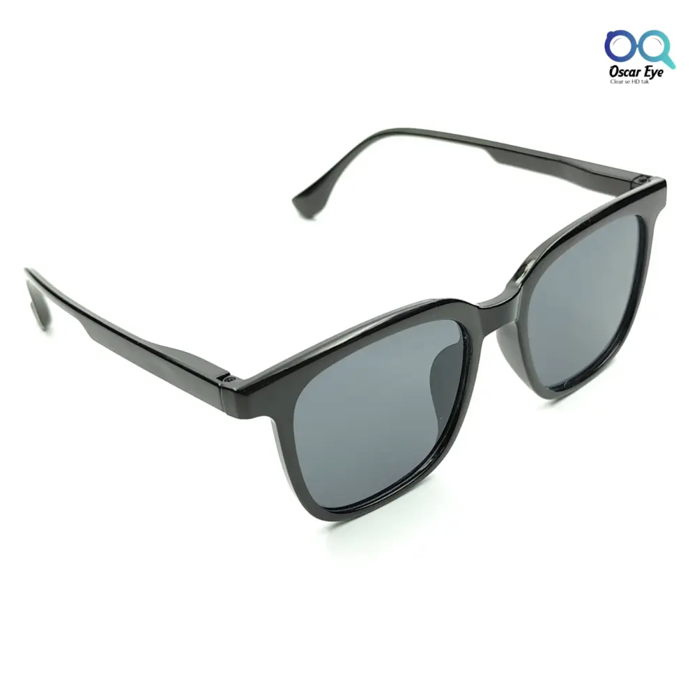 Black Retro Square UV400 Protected Power Sunglasses |OscarEye|