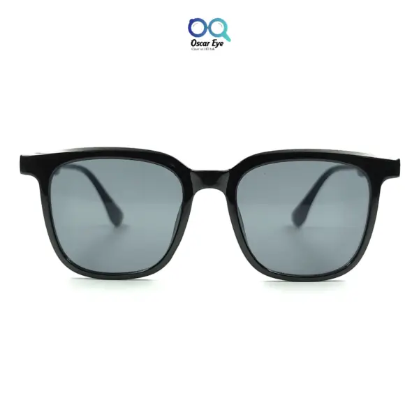 Black Retro Square UV400 Protected Power Sunglasses |OscarEye|