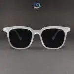 Matte White Retro Square UV400 Protected Power Sunglasses |OscarEye|