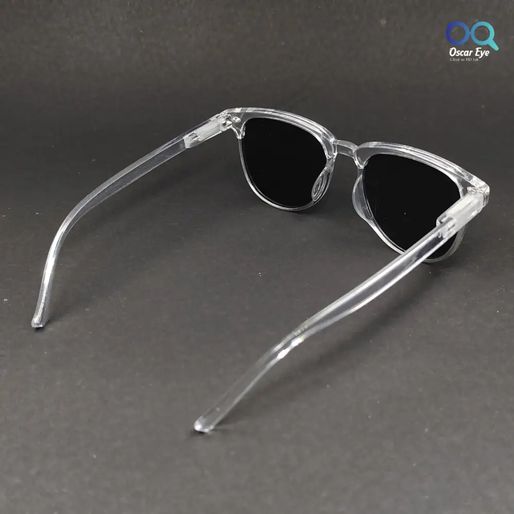 Clear Transparent Clubmaster UV400 Protected Power Sunglasses |OscarEye|