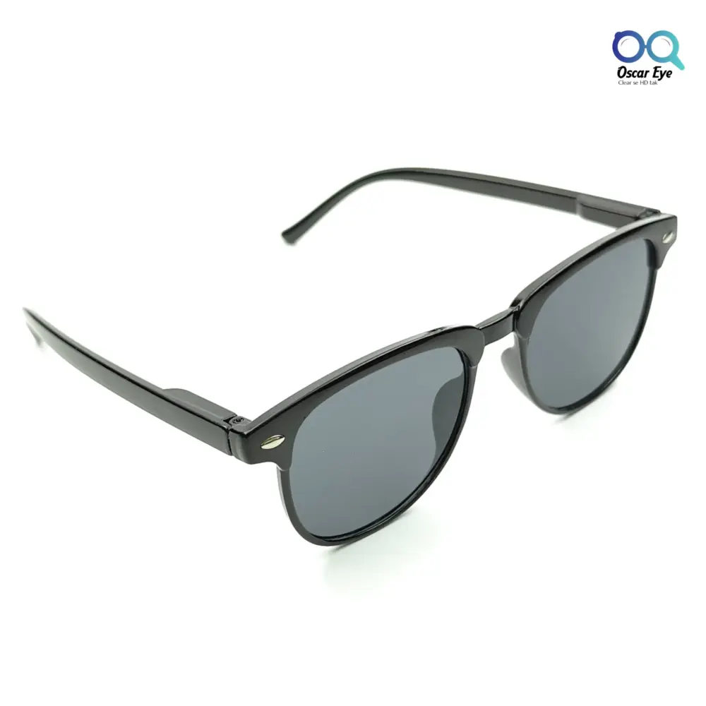 Glossy Black Clubmaster UV400 Protected Power Sunglasses |OscarEye|