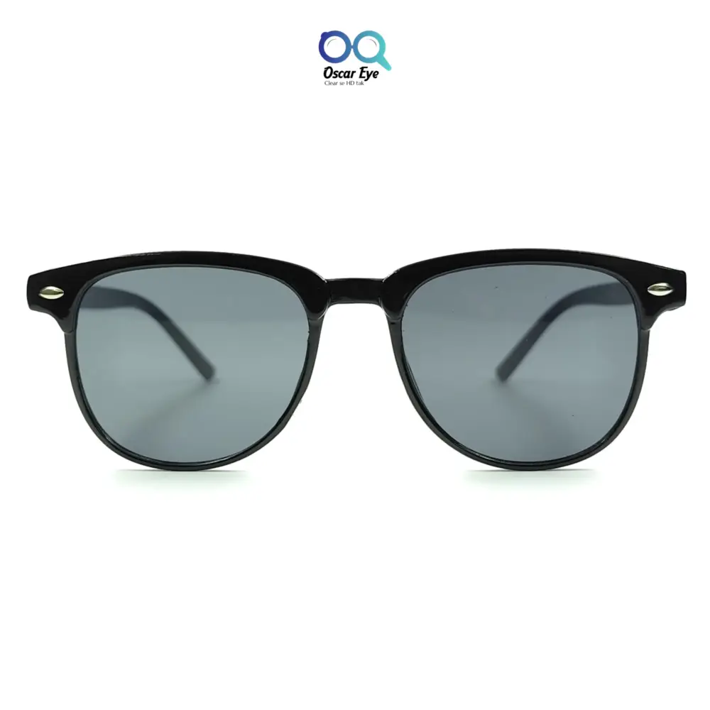 Glossy Black Clubmaster UV400 Protected Power Sunglasses |OscarEye|