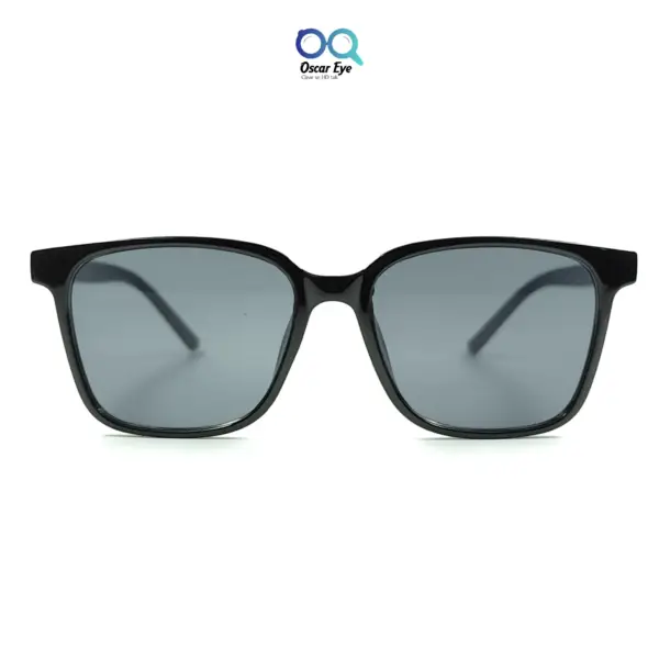 Glossy Black Rectangle UV-400 Protected Power Sunglasses |OscarEye|