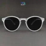 Matte White Panto Round UV-400 Protected Power Sunglasses |OscarEye|