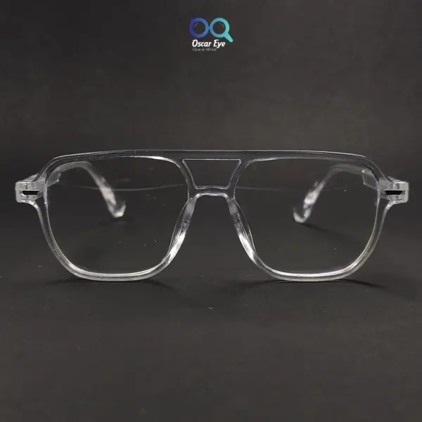 Clear Transparent Aviator computer glasses with UV 400 protection |OscarEye|