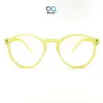 Matte Yellow panto round Computer glasses with UV400 Protection