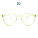 Matte Green panto round Computer glasses with UV400 Protection