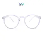 Matte Blue panto round Computer glasses with UV400 Protection