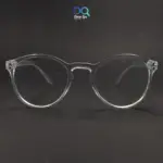 Clear Transparent Panto round Computer glasses with UV400 Protection|OscarEye|