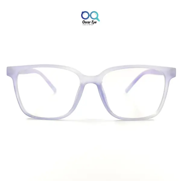 Matte Blue retro square wayfarer eyeglasses with UV protection |OscarEye|