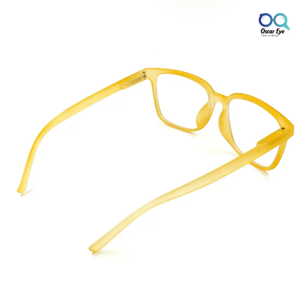 Matte Orange retro square wayfarer eyeglasses with UV protection |OscarEye|