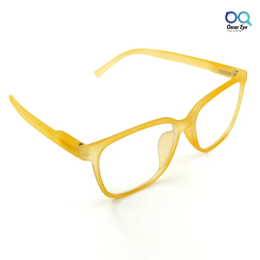 Matte Orange retro square wayfarer eyeglasses with UV protection |OscarEye|