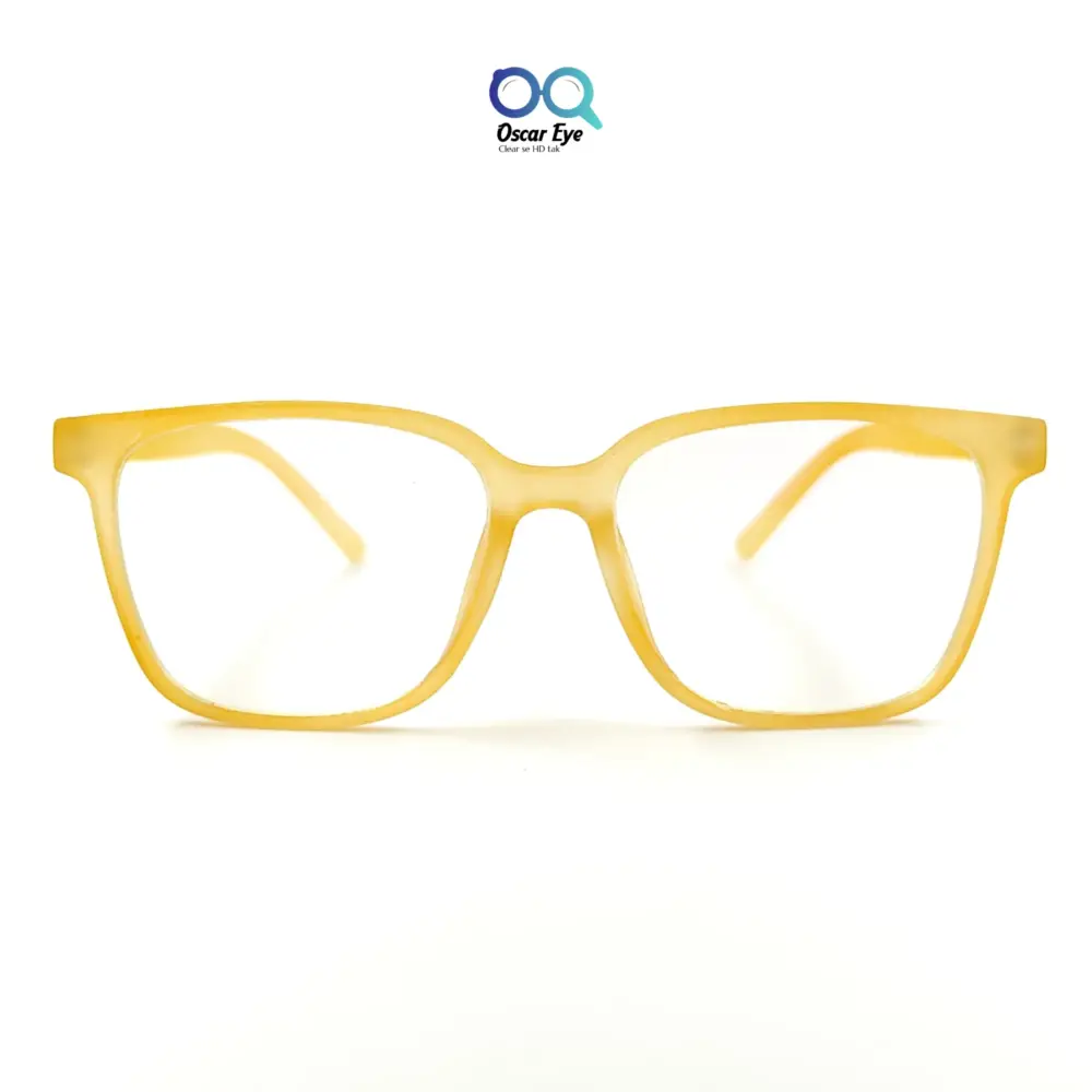 Matte Orange retro square wayfarer eyeglasses with UV protection |OscarEye|