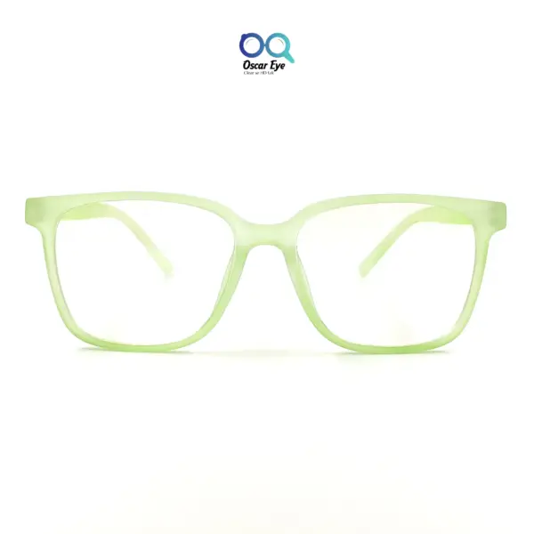 Matte Green retro square wayfarer eyeglasses with UV protection |OscarEye|