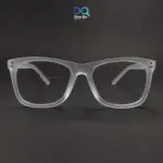 Matte White retro wayfarer computer glasses with UV 400 protection |OscarEye|