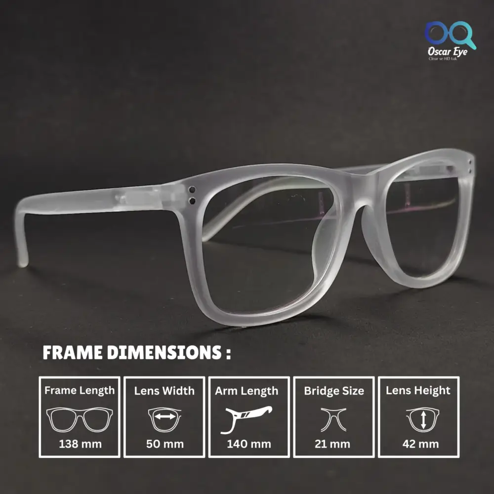 Matte White retro wayfarer computer glasses with UV 400 protection |OscarEye|