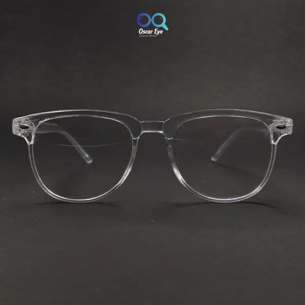 Clear Transparent Clubmaster computer glasses with UV protection |OscarEye|