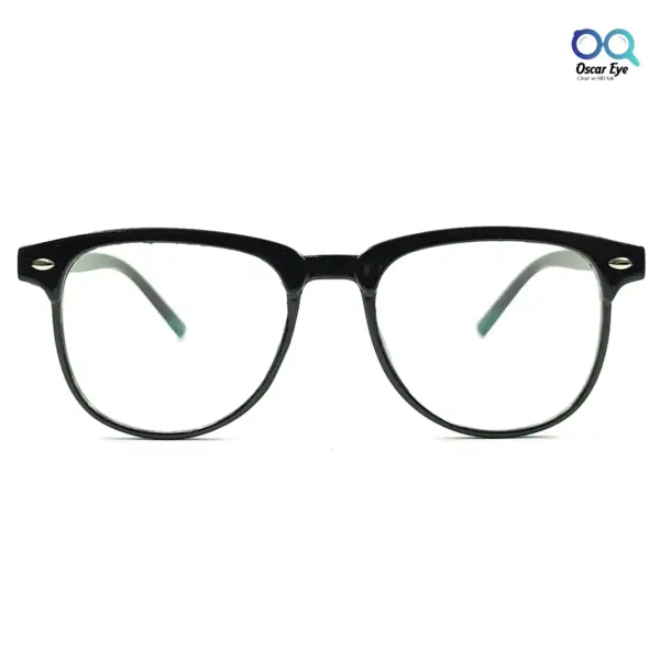 Glossy Black Clubmaster computer glasses with UV 400 protection |OscarEye|